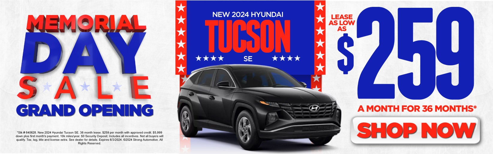 New 2024 Hyundai Tucson SE - Lease for as low as $259/mo*