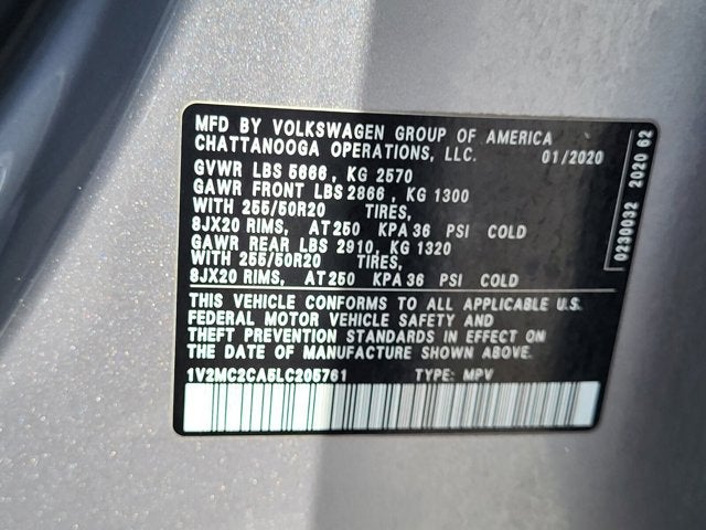 2020 Volkswagen Atlas Cross Sport 2.0T SEL