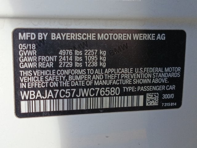 2018 BMW 5 Series 530i xDrive