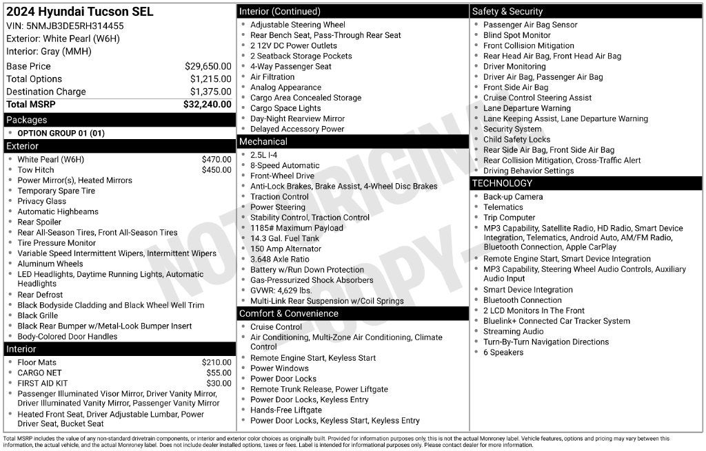 2024 Hyundai TUCSON SEL