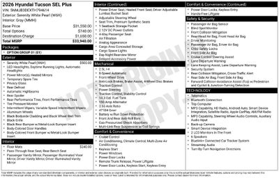 2026 Hyundai TUCSON SEL Plus
