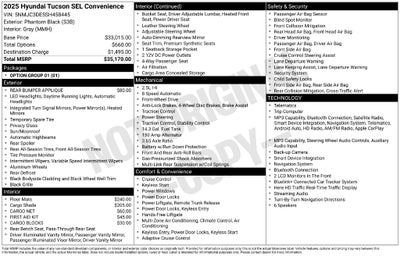 2025 Hyundai TUCSON SEL Convenience