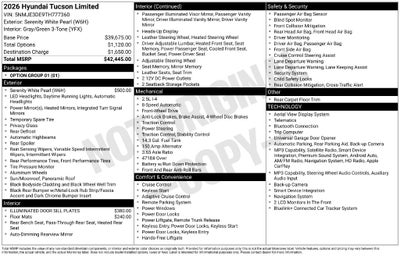2026 Hyundai TUCSON Limited