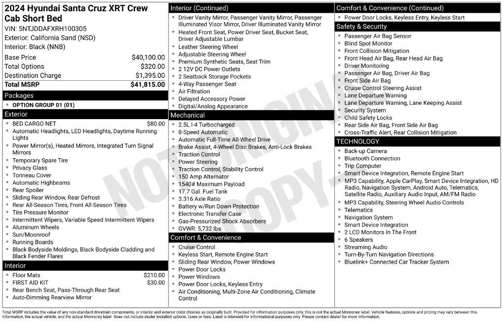 2024 Hyundai SANTA CRUZ XRT