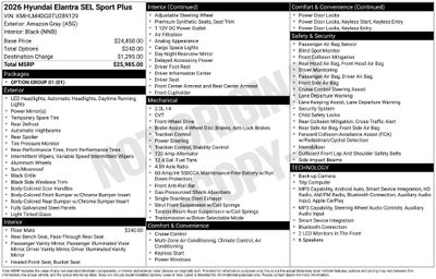 2026 Hyundai ELANTRA SEL Sport