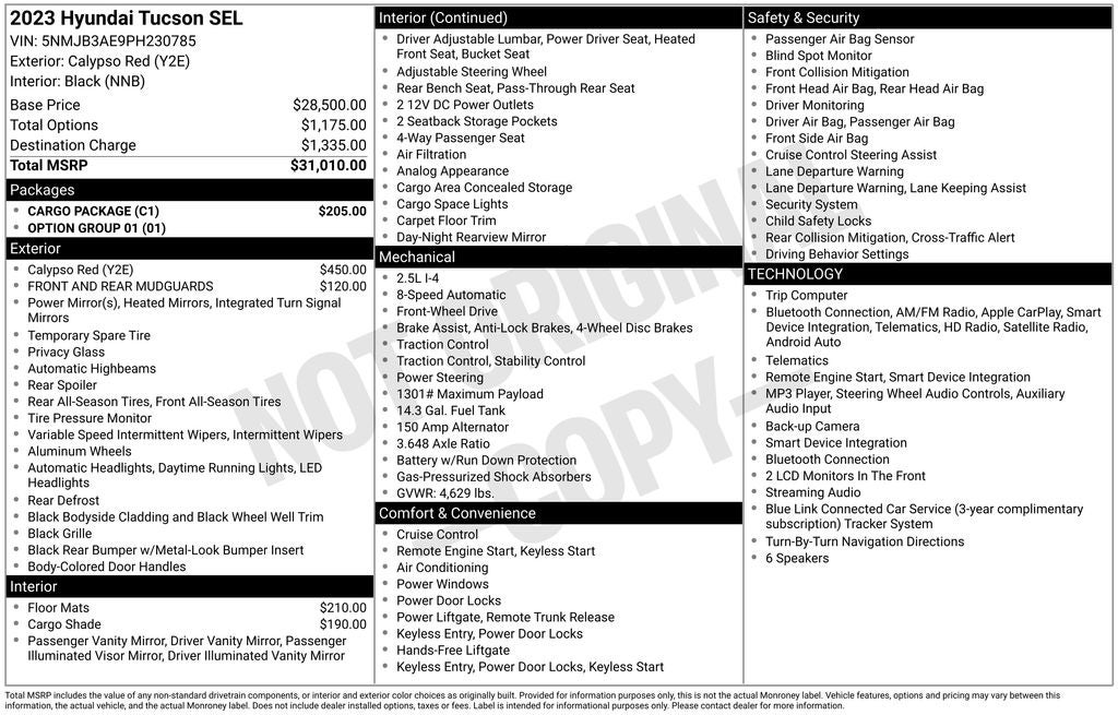2023 Hyundai TUCSON SEL