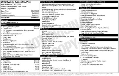 2026 Hyundai TUCSON SEL Plus