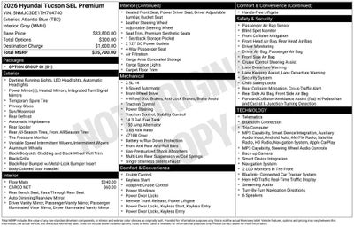 2026 Hyundai TUCSON SEL Premium