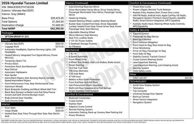 2026 Hyundai TUCSON Limited