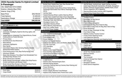 2026 Hyundai SANTA FE HYBRID Limited
