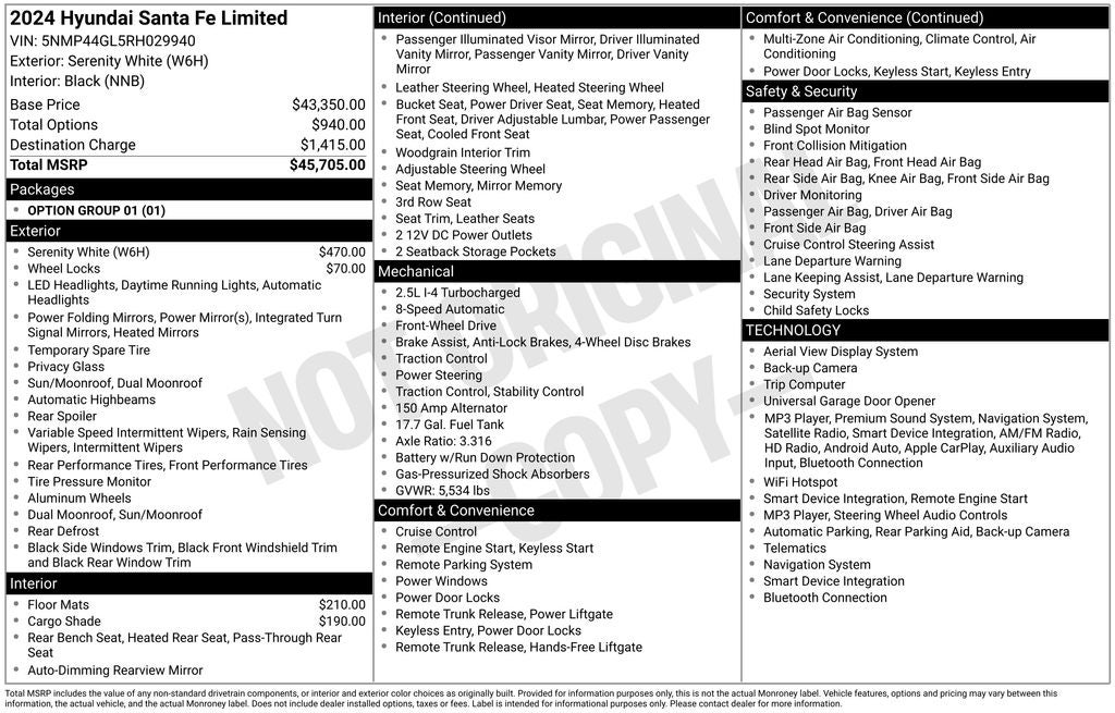 2024 Hyundai SANTA FE Limited