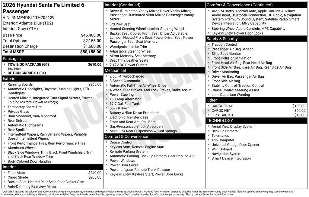 2026 Hyundai SANTA FE Limited