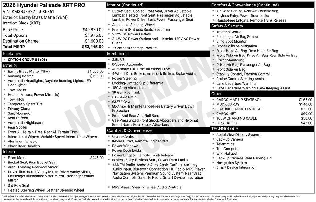 2026 Hyundai Palisade XRT Pro - Photo 31
