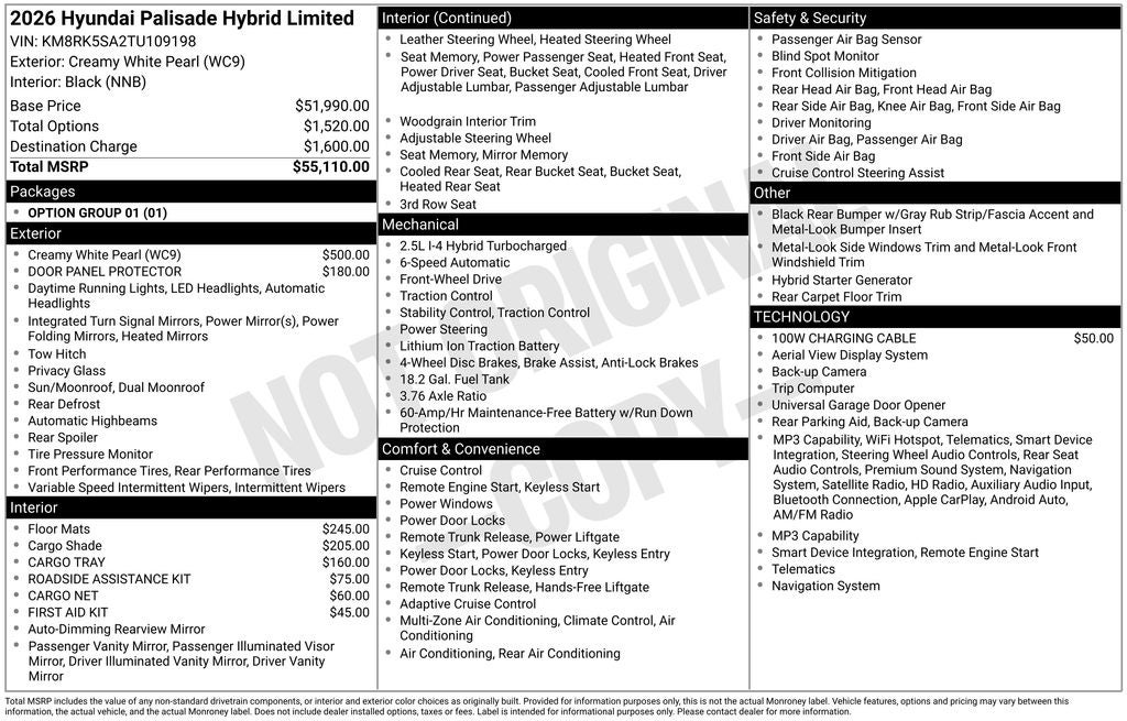 2026 Hyundai PALISADE HYBRID Limited