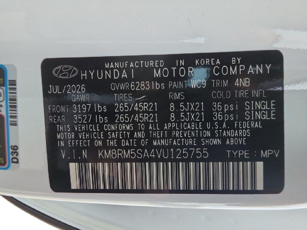 2027 Hyundai PALISADE HYBRID Calligraphy Black Ink
