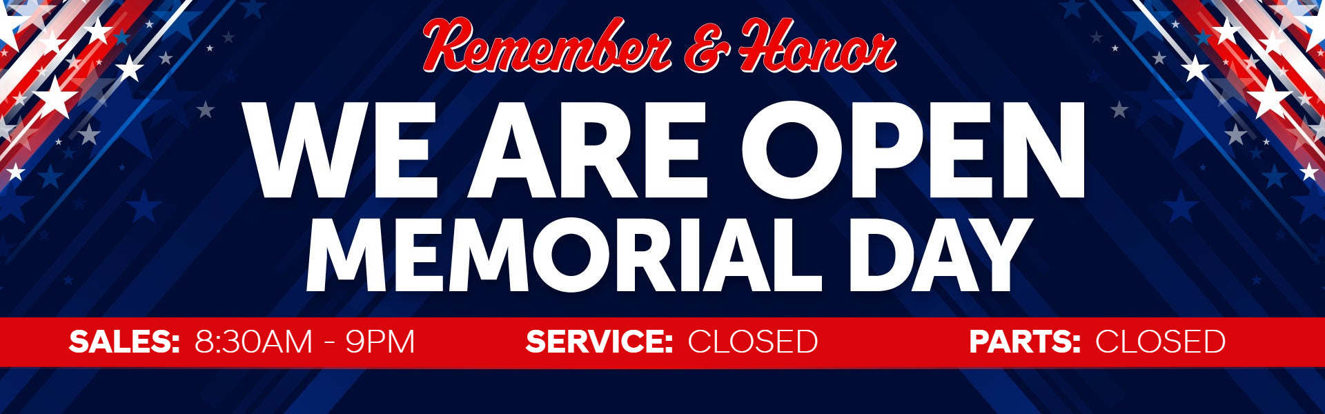 Open Memorial Day